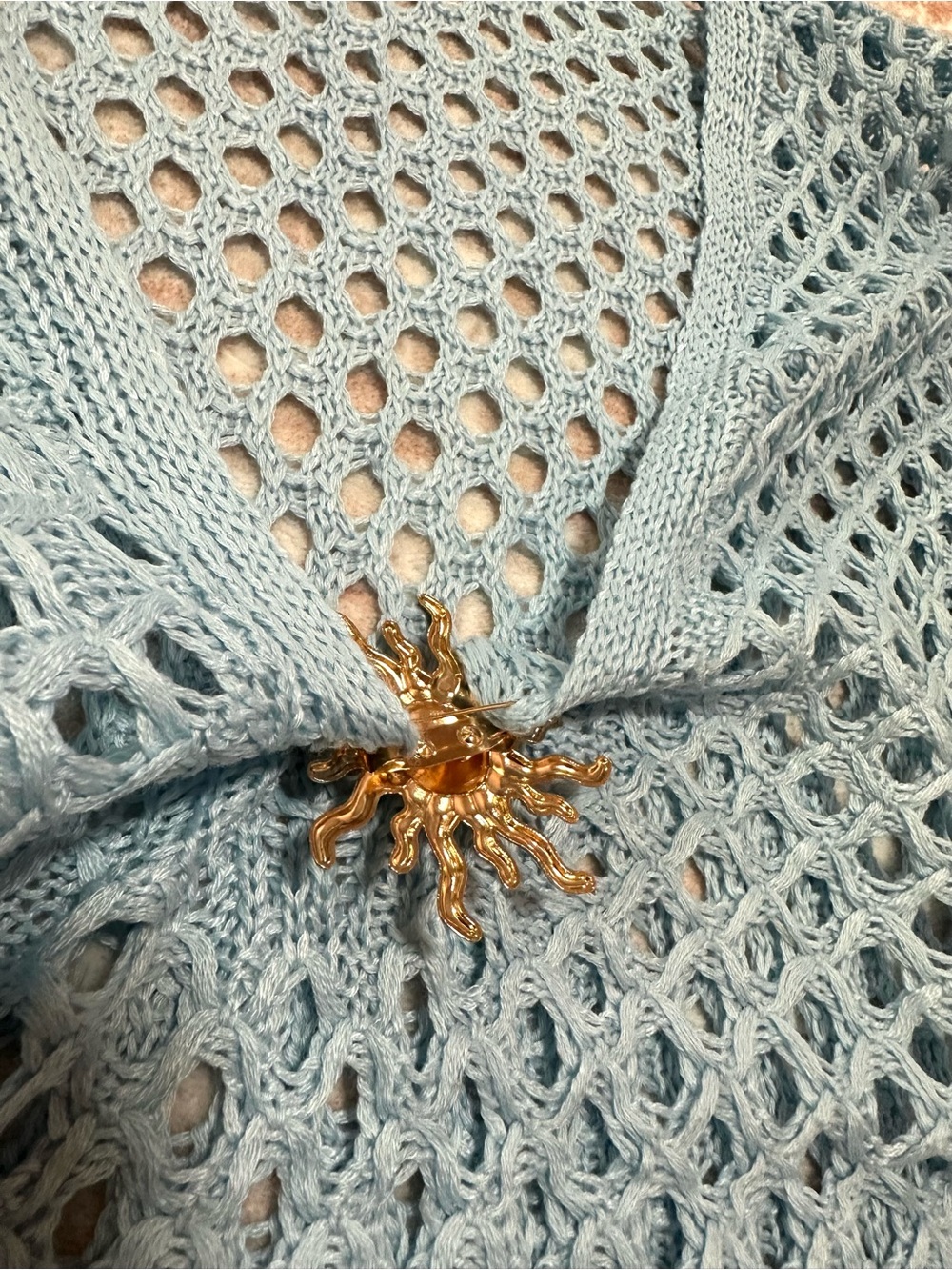 NWT 🐚 Crochet Cover Up With Golden Sun - Picture 9 of 13